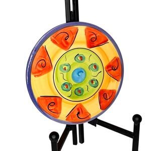 VTG 1990s Postmodern English Country Pottery Trivet Jennifer Eerdsmans